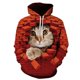 thumbnail image 3 of Sudadera con capucha con estampado 3D de gato lindo para hombres y mujeres, sudadera informal de manga larga de gran tamaño, sudaderas para hombres, 3 of 5