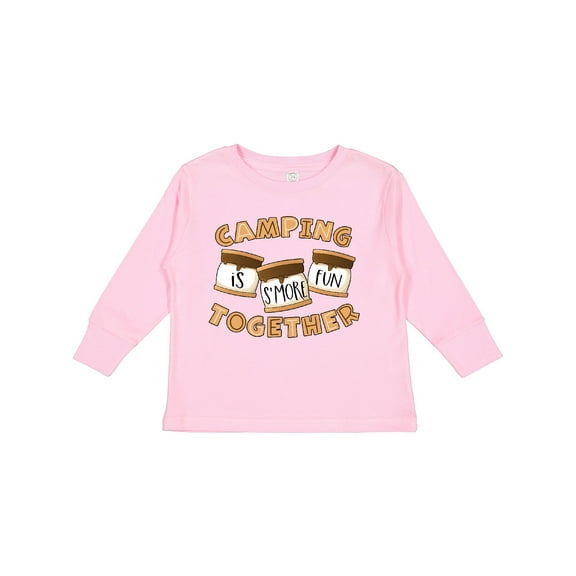 Inktastic Camping is S'more Fun Together-s'mores Boys or Girls Long Sleeve Toddler T-Shirt