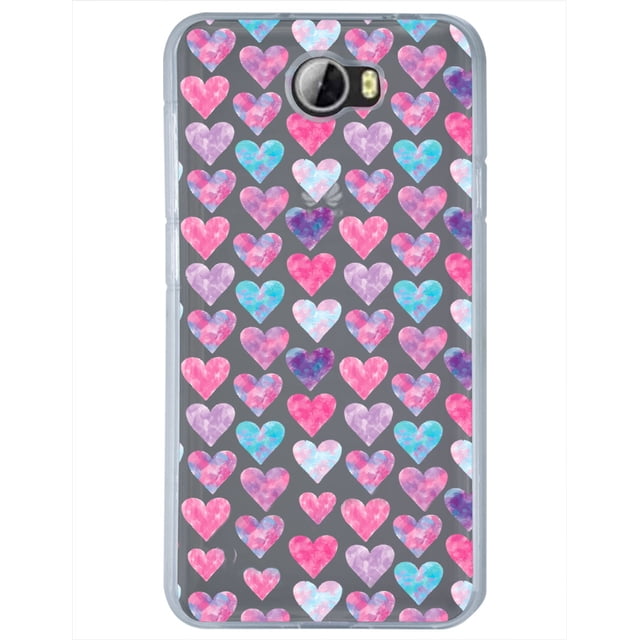 Funda para Huawei Y5 Pro InstaCase Love Collection Corazones Acuarela