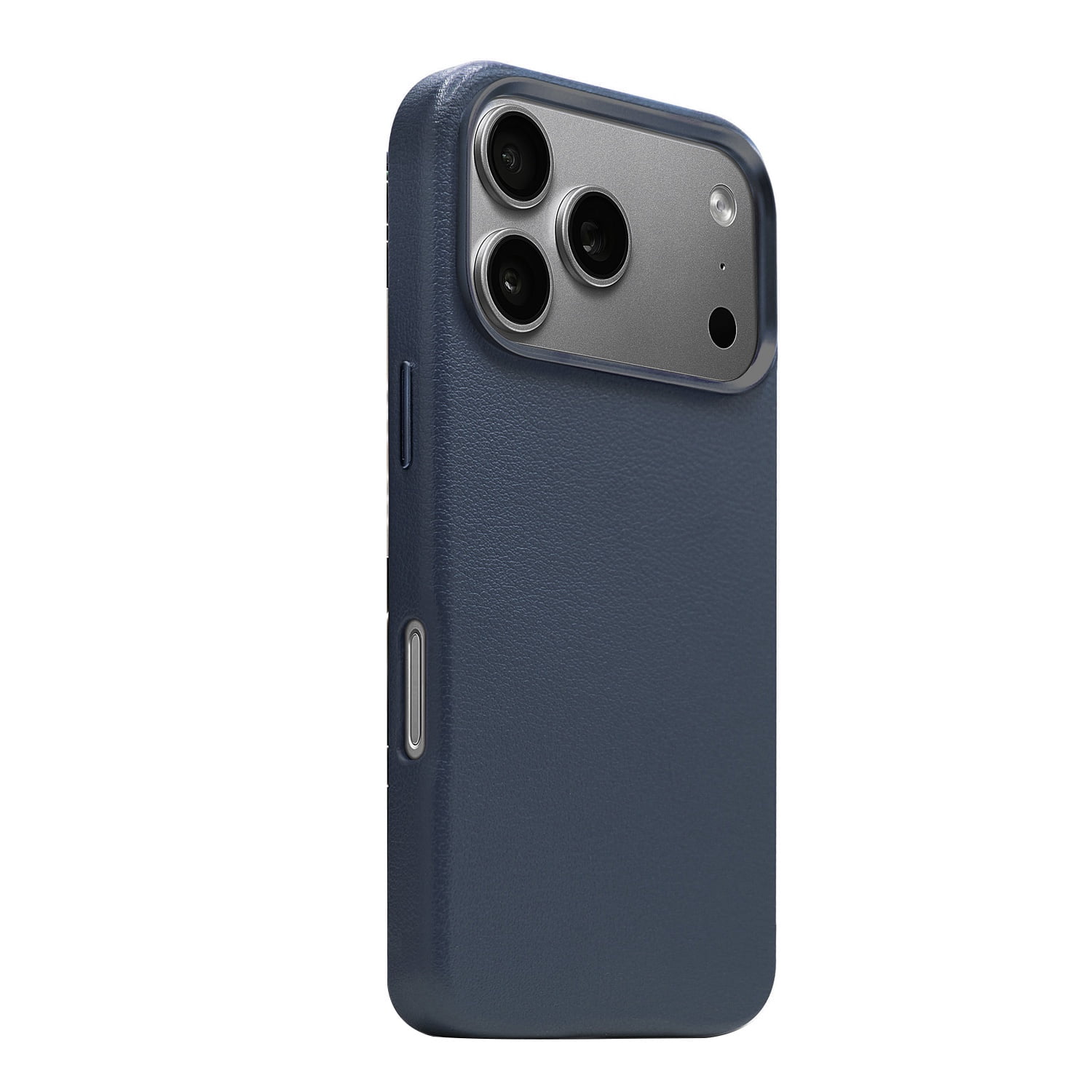 Soft Leather Protective Case Compatible with Wireless Charging for iPhone 17 Pro Max - Navy Blue