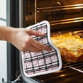 thumbnail image 3 of Pink Black Plaid Pot Holders for Kitchen Heatproof Potholder, 3 Pack Farmhouse Pink Black Checkered Hot Pads Multipurpose Oven Pads Cloth Potholders Trivet for Cooking Baking, 3 of 8