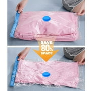 Livhil 10 Combo Vacuum Storage Bags with Electric Pump, Reusable Travel Vacuum Storage Bags for Clothes Compression, Space Saver Travel Essentials (Clear)