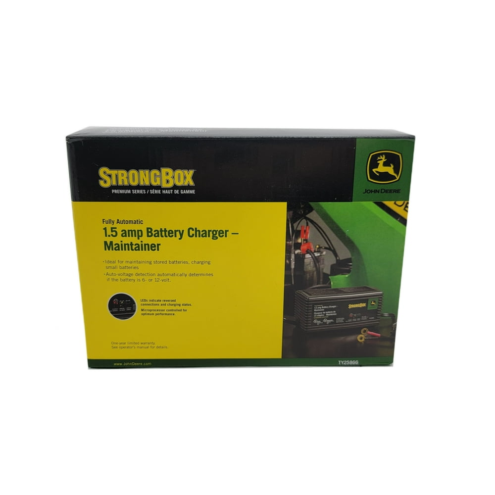 John Deere Fully Automatic 1.5 AMP Battery Charger Maintainer TY25866