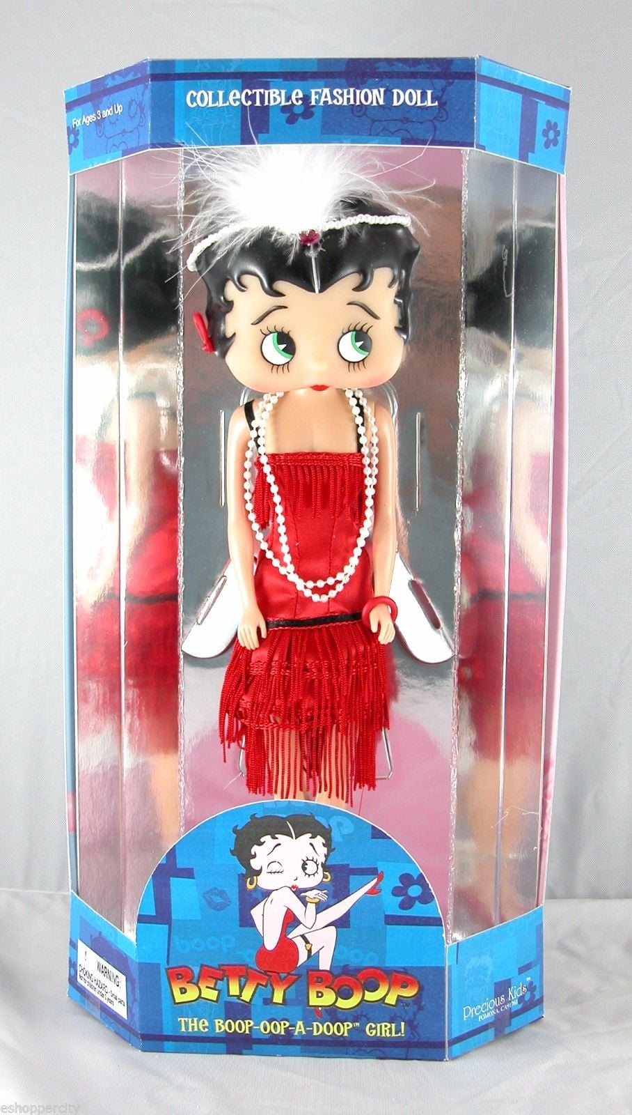 Betty Boop Red Hat Girl Girl 12" New Part Girl Bendbale Doll w/ doll Stand Party 