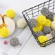 thumbnail image 5 of Bola de ratán, 24 piezas Bola de mimbre de 2 pulgadas Bola decorativa Orbes Rellenos de jarrón Amarillo+Blanco+Gris sincero Patio y Jardin, 5 of 7