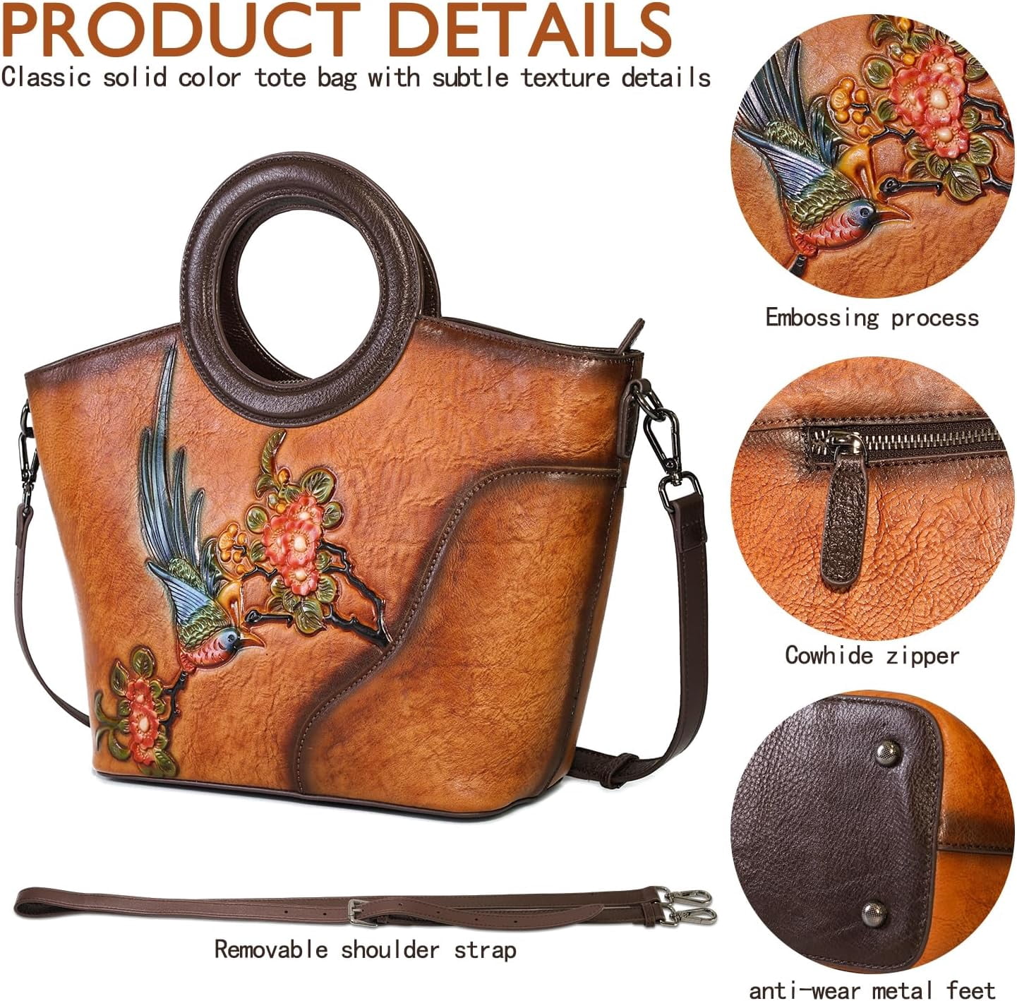 Kwuty Leather Satchel for Women Top Handle Bags Handmade Purse Vintage Embossed Leather Crossbody Handbags Hobo Bag