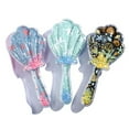 thumbnail image 3 of Hair Comb Delicate Portable ABS Green-bottomed Starfish Air Cushion Comb for Home, 3 of 8