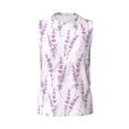thumbnail image 6 of Picia Lavender Flowers mens Cotton Tank Undershirts , Moisture-wicking Ribbed Tanks, Lightweight Cotton Tank Undershirts-, 6 of 8