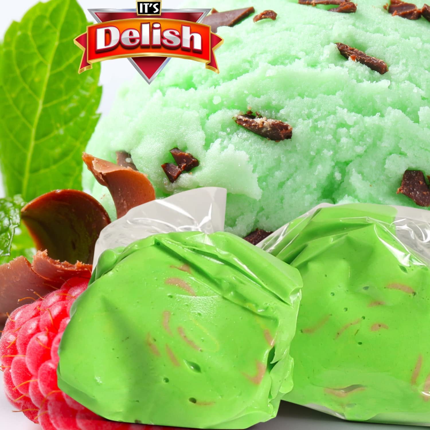 Gourmet Mint Chocolate Chip Taffy Candy Chews by It's Delish  5 lbs Bulk Bag  Individually Wrapped Chocolate Taffies Chewy Mint Flavored Fruit Chews  USA Made & Kosher