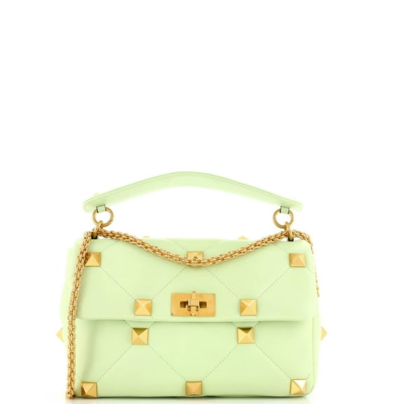 Pre-Owned Roman Stud Flap Bag Quilted Leather Large By Rebag