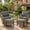 5PCS-Swivel Rocking Chairs & Ottomans & Side Table, variant on Opohoro Outdoor Swivel Chair Wicker Chairs Set of 2, Beige PE Rattan Patio Rockers with Beige Cushions for Porch or Backyard
