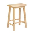 thumbnail image 2 of PJ Wood Classic 24'' Saddle Seat Kitchen Bar Stool, Natural (4 Pack), 2 of 8