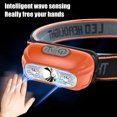 thumbnail image 2 of Linterna frontal LED XPE de 2 modos inducción de onda inteligente IPX4 resistente al agua 300lm linterna frontal de seguridad para exteriores para Camping pesca nocturna FLhrweasw  Nuevo, 2 of 8