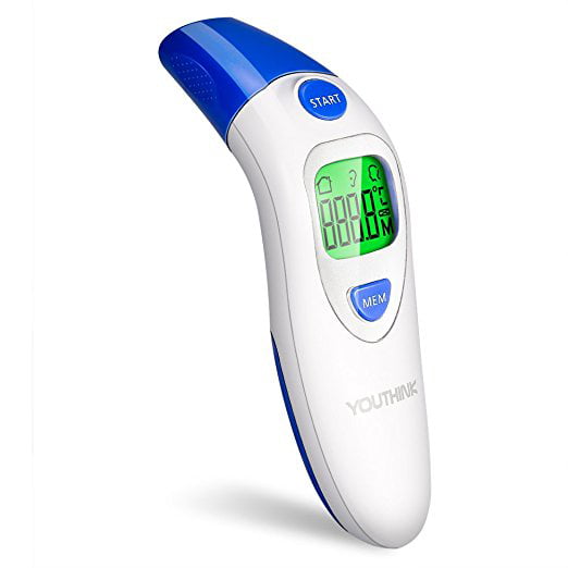 Suitable for Baby Children and Adults Memory Recall Ear and Forehead Thermometer Digital Medical Infrared Thermometer Fahrenheit & Celsius Baby Thermometer with Fever Alarm 