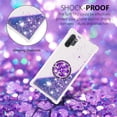 thumbnail image 4 of Glitter Clear Sparkly Bling Case for Samsung Galaxy Note 10+ Plus, Rugged Shockproof Flowing Liquid Floating Cover Women with Ring Holder Case for Samsung Galaxy Note 10 Plus  Purple, 4 of 14