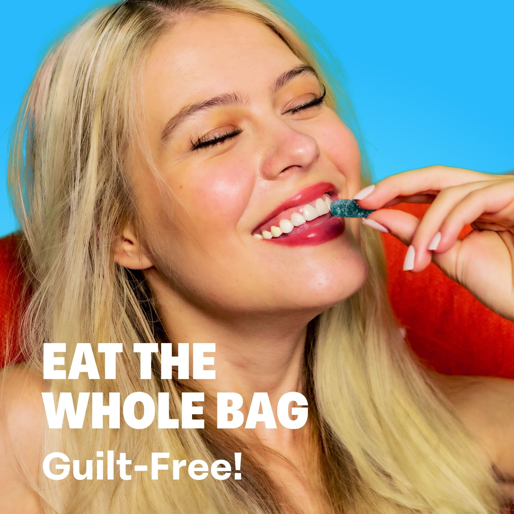 Shameless Snacks Super Sour Blue Raspberry - Sour Candy & Fruit Snacks, Gummy Candy, Keto Snacks in Bulk, 3g Sugar Gluten Free Vegan for Kids & Adults