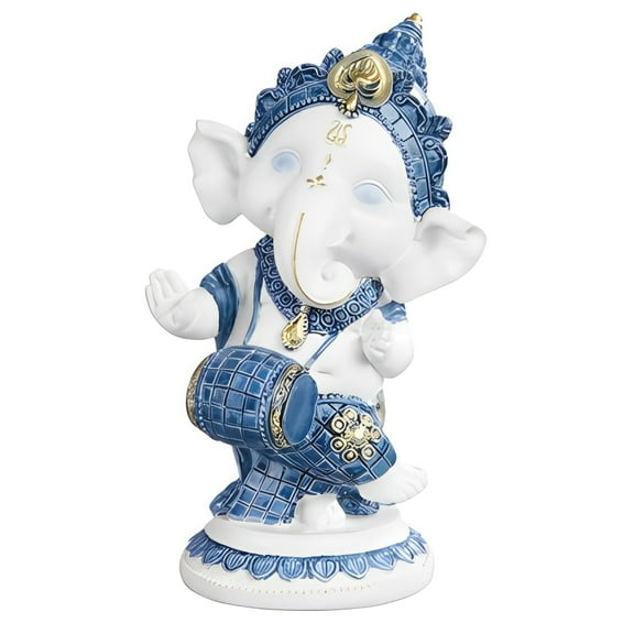FC Design 5.5"H Ganesh Playing Drum Figurine Statue Sculpture Ornament Decoration Home/Room Decor and Unique Gift Ideas for Housewarming, Holidays and Birthdays