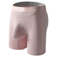 thumbnail image 4 of XL Size Men's Pink Boxer Briefs - Cotton Modal Polyester, Contoured Pouch, Breathable, Moisture Wicking, Comfort Waistband, All Day Wear, 4 of 5