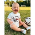 thumbnail image 4 of BemeyourBBs Newborn Baby Boys Summer Clothes Infant Baby Boys Football Outfit Bubble Romper Soccer in Tractor Print Short Sleeve Bodysuit Playsuit Jumpsuit, 4 of 9