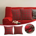 thumbnail image 4 of Leojiow 2 Pack Christmas Plaid Decorative Throw Pillow Covers Scottish Tartan Cushion Case For Farmhouse Home Holiday Decor Red And Green B A, 4 of 7