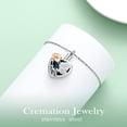 thumbnail image 3 of Butterfly&Rose Necklace Urn Cremation Jewelry for Ashes with Crystal Heart Urn Necklace Lockets for Human Ashes Pet Ashes Pendent for Ashes and Chain, 3 of 7