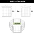thumbnail image 3 of SunsGrove Decorative Garden Fence with Gate 24 in(H) x 11.1 ft(L) 6 Panels, Heavy Duty Metal Animal Barrier for Dog and Rabbit, Outdoor Fencing, Easy Set Up, White, 3 of 9