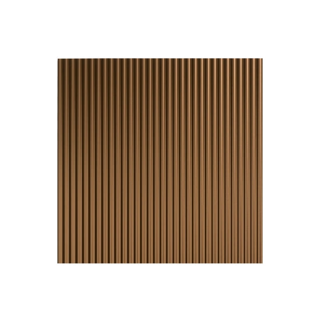 FASÄDE Easy Installation Rib Oil Rubbed Bronze Wall Panel Sample (12" X 12" Sample)