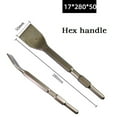 thumbnail image 1 of 1Pc Chisel Bits Square/Round Handle Shank for Electric Hammer 45# Carbon Steel, 1 of 9