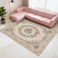 thumbnail image 4 of KOPOEELK Washable Rugs 9x12, Beige Butterfly Print Large Indoor Area Carpet, Stain Resistant Non Slip Low Pile Floor Rug for Living Room and Home Office, 4 of 6