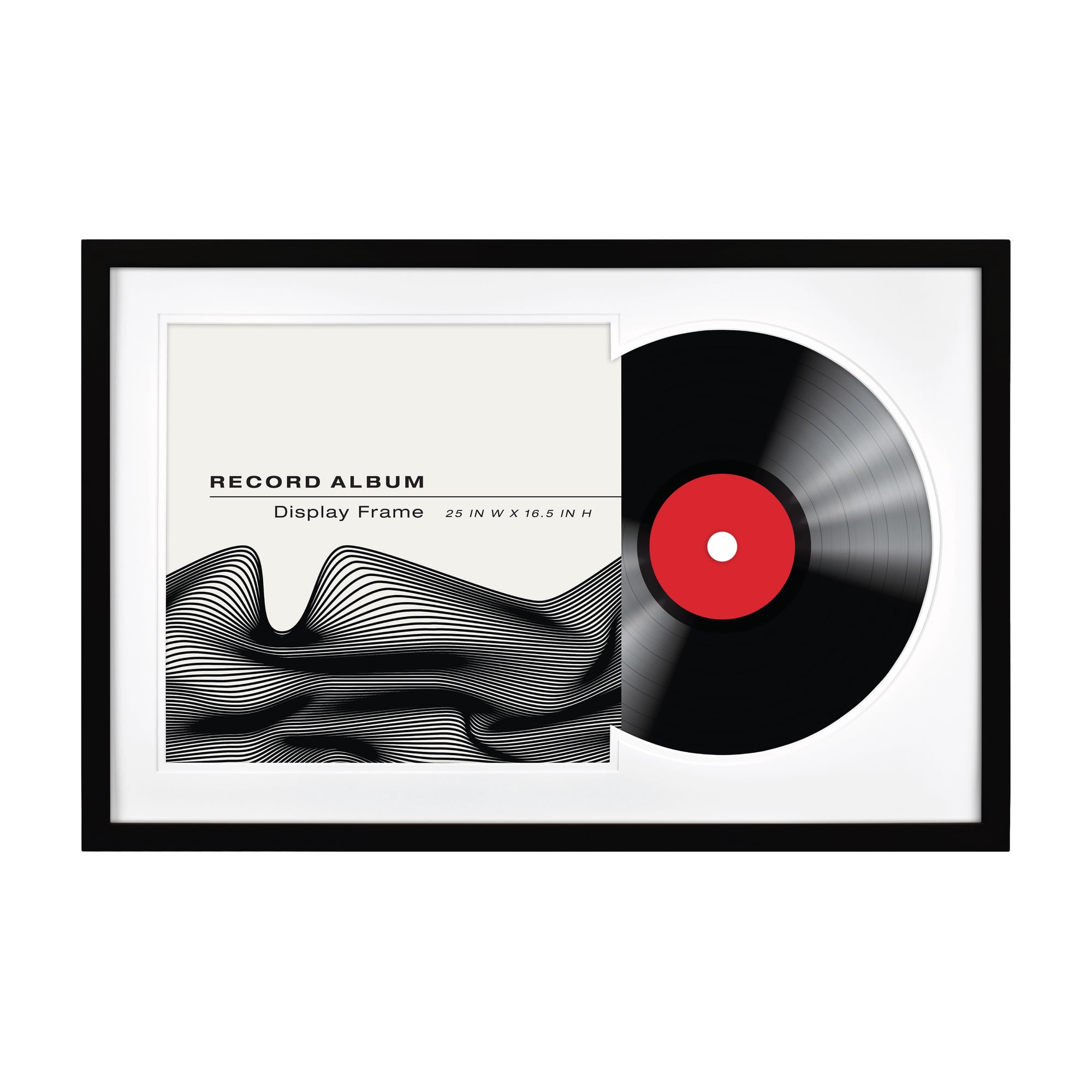 MCS 16.5X25 Double Matted Record Album Frame Black