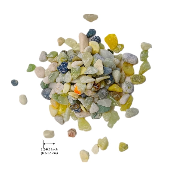 3LBS Green Aquarium Gravel for Fish Tank, Rocks for Aquarium Substrate, Rock for Plants Indoor, Pea Gravel for Landscaping, Pebbles for Plants