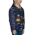 thumbnail image 3 of Kll Unisex Kids Boys Girls Hooded Pocket Pullover Hoodies-Solar System, 3 of 9