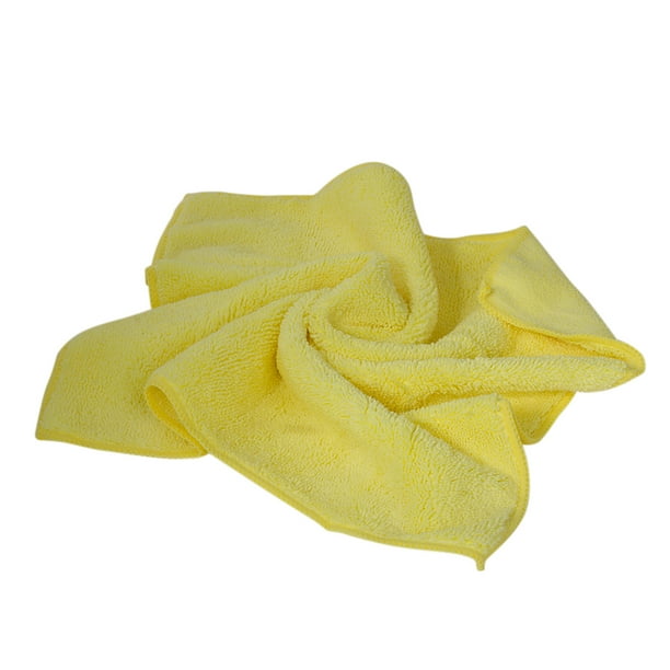 24 Pack Large Yellow Microfiber Cleaning Cloth NoScratch Rag Car