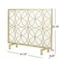 thumbnail image 3 of GDF Studio Veritas Single Panel Gold Iron Fireplace Screen, Gold, 3 of 7