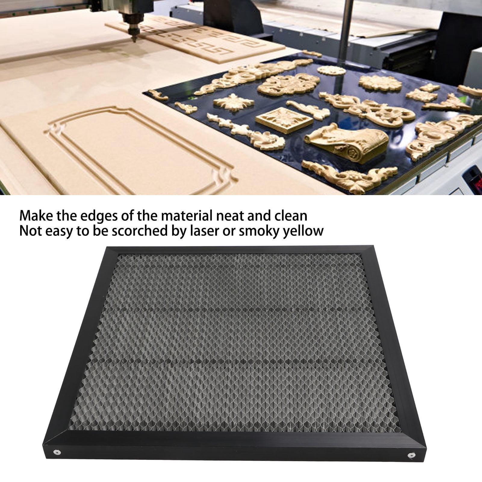 Suodoka 400x400mm Aluminum Alloy Cutting Platform – Mesh Design, Heat‑Dissipating, CNC‑Machined, Ideal for Laser & Wood Cutting