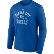 تي شيرت رجالي Majestic Royal Kansas City Royals High Praise بأكمام طويلة