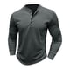 thumbnail image 4 of Blusas y camisas de manga larga con cuello redondo para hombre, blusa informal de moda con bloques de color, manga larga, cuello redondo, blusa de poliéster, algodón y poliéster., 4 of 7