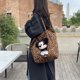 thumbnail image 2 of Niche-Bolso de lona con estampado de leopardo, bolso de viaje portátil perezoso de gran capacidad, con un solo hombro, Mickey, novedad de 2025, 2 of 5