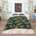 thumbnail image 2 of Designart 'Multicolored Decorative Abstract Bird Feathers' Southwestern Duvet Cover Set, 2 of 4