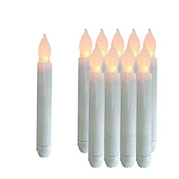 6.5 Inch Flameless LED Taper Candles with Timers (6 Hours on, 18 Hours ...