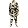 thumbnail image 3 of Lsque Cowboy Playing Guitar Pattern Long Sleeve Pajama Set for Men - Soft 2-Piece Sleepwear and Loungewear Set with Pockets, Comfy Nightwear-XX-Large, 3 of 7
