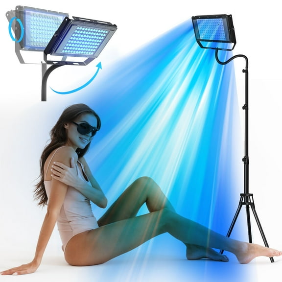96 LED UV Tanning Lamp - UV Light for Bronze Glow, Skin Care Enhancer, with floor tripod