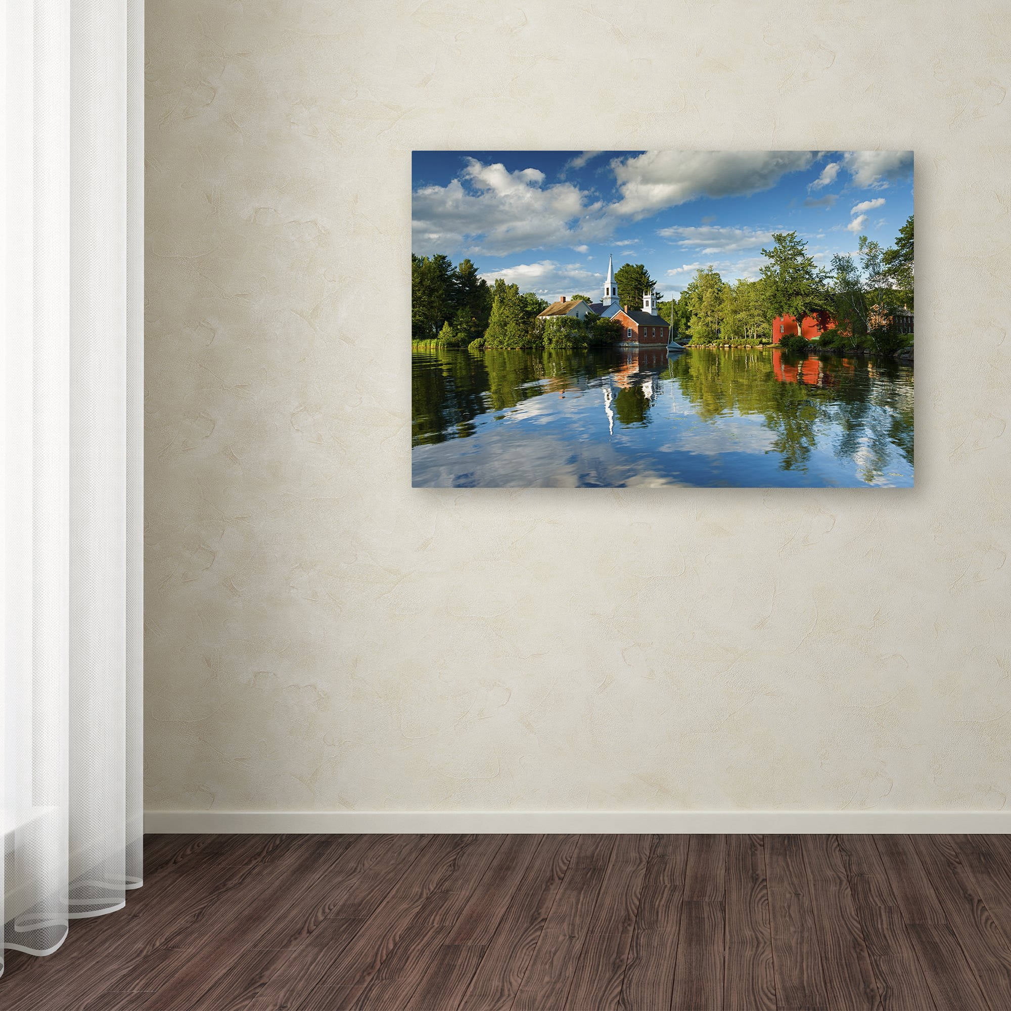 Trademark Fine Art "Old Town Reflection" Canvas Art by Michael Blanchette Photography
