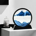 thumbnail image 3 of Langgg Tableau d'Art de Sables Fluides Bureau Retournable Image Dynamique Image de Sable Profond Paysage de Sable en Mouvement Déco Bleu Rond, 3 of 9