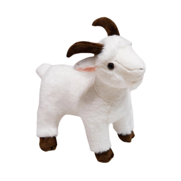 Peluche de oveja de peluche realista, compañero de juego realista blanco y M