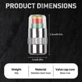 thumbnail image 3 of 4Pcs Car Tire Pressure Monitor Valve Stem Caps, 2.4 Bar 36Psi Car Tire Pressure Monitor Valve Stem Caps with 3-Color Eye Alert, Easy To Read Sensor Indicator Tire Valve Cap for Car, 3 of 9