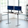 thumbnail image 3 of VIVO Electric 71” x 30” Stand Up Desk, Rustic Vintage Brown Table Top, Gray Frame, 3 of 8