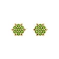 thumbnail image 3 of 0.35 ct Screw-Back Stud Earrings for Women | 1.8mm Round Cut Natural Peridot | 18K Yellow Gold, 3 of 5