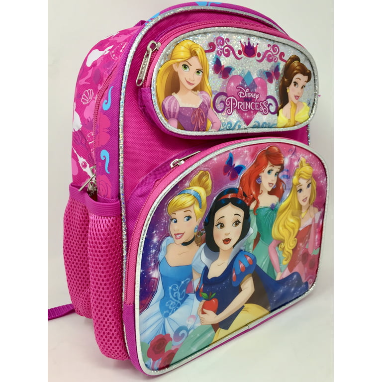 Disney Princess SCHOOL INSULATED SOFT LUNCH BAG CINDI ARIEL BELLE RAPUNZEL  PINK