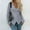 Gray, variant on HCURIBAD Women Thermal Tops, Womens V-Neck Solid Color Long Sleeve Sweater Top Fashion Slim Knitwear 1PC Top Beige L